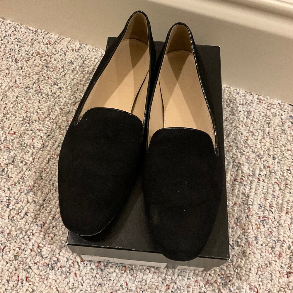 J.Crew Black Suede Loafers